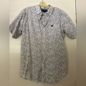 Casual Button Down Shirt with Rose Print